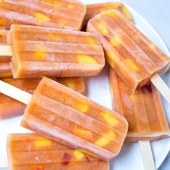 Homemade Nectarine Popsicles