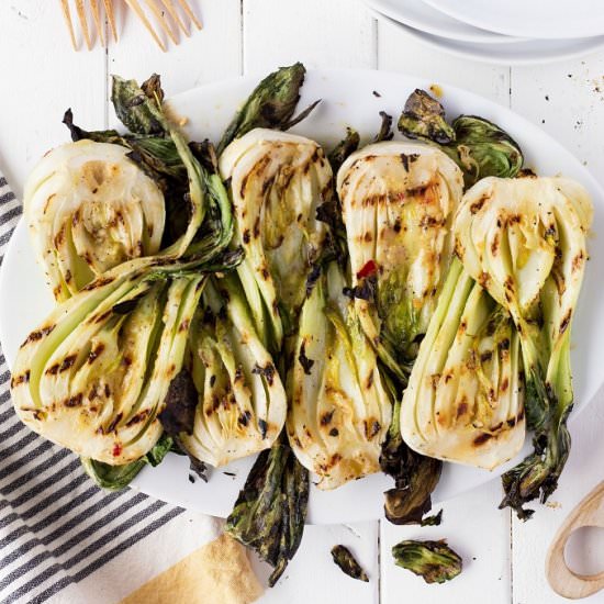 Miso Grilled Baby Bok Choy