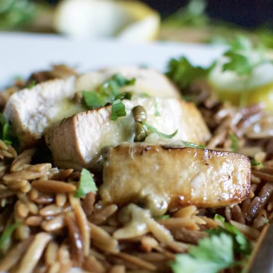 grilled swordfish with butter sauce