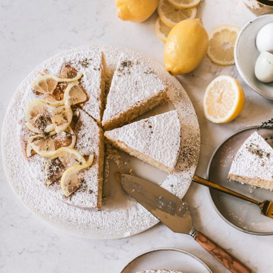 Lemon Lavender Yogurt Cake