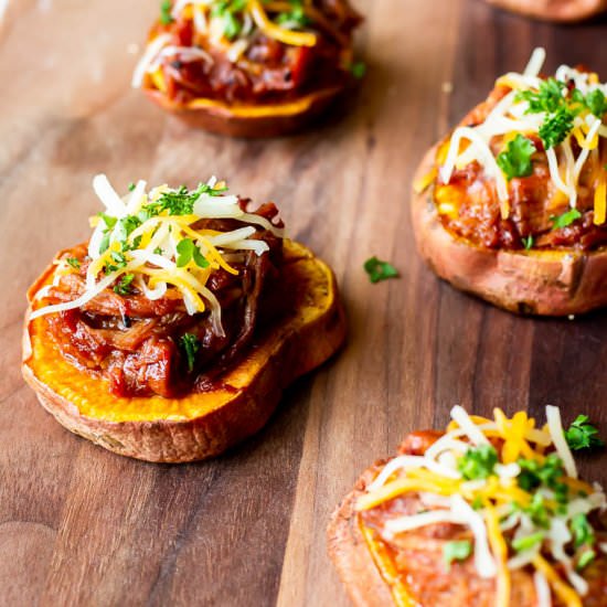 Pulled Pork Sweet Potato Rounds