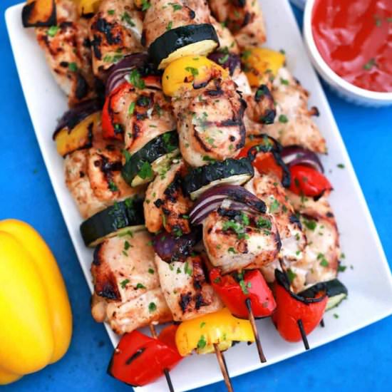 Grilled Chicken Skewers