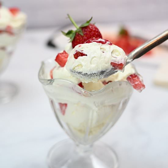 Keto No Bake Strawberry Cheesecake
