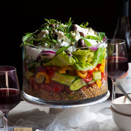 Layered Horiatiki Salad