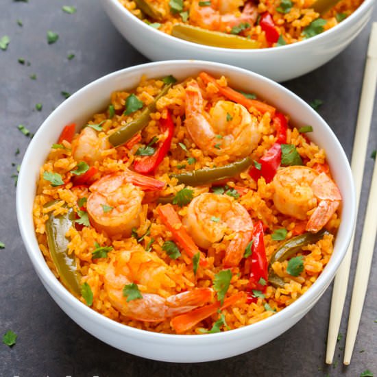Thai Coconut Curry Shrimp and Rice