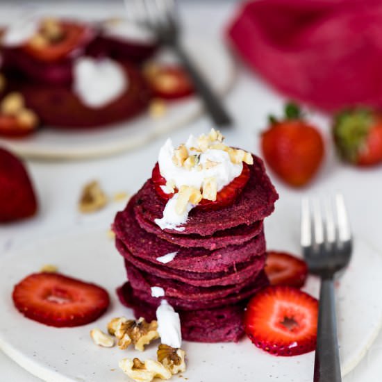Strawberry Banana Mini Pancakes