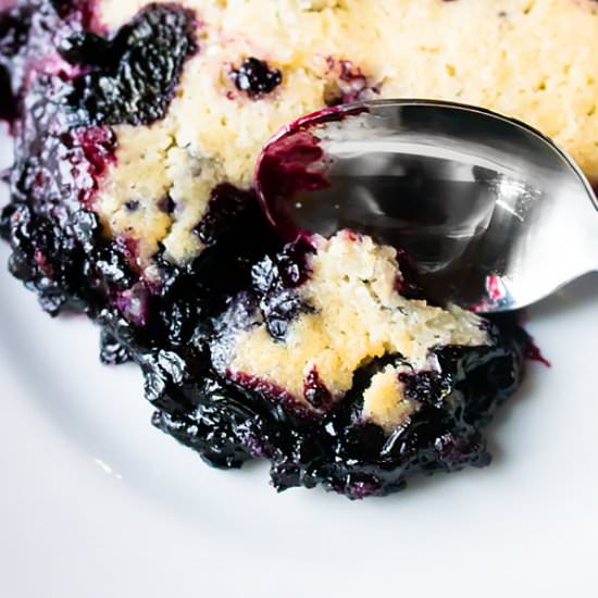 Hot Blueberry Cobbler