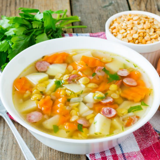 Sausage Peas Soup