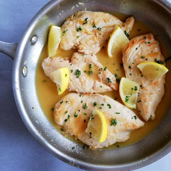 chicken with white wine sauce