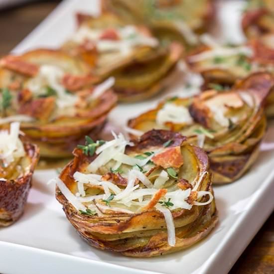 Muffin Tin Loaded Baked Potatoes
