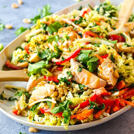 Thai Chicken Salad w/ Peanut Sauce