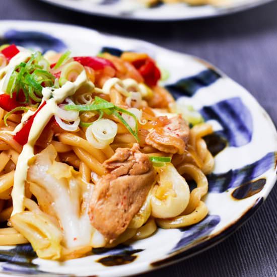 Garlic Butter Soy Sauce Yakiudon