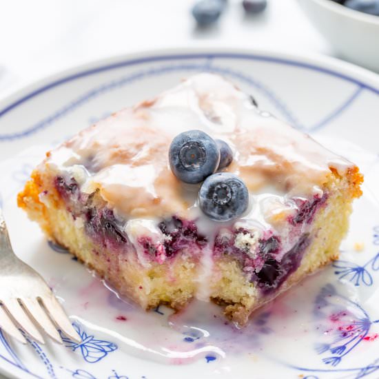 Zucchini Cake with Blueberries