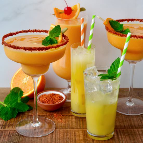 Orange & Mango Margarita Three Ways