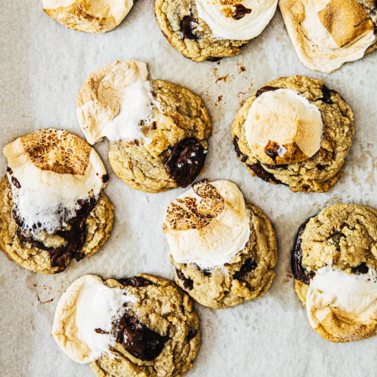 s’mores chocolate chip cookies