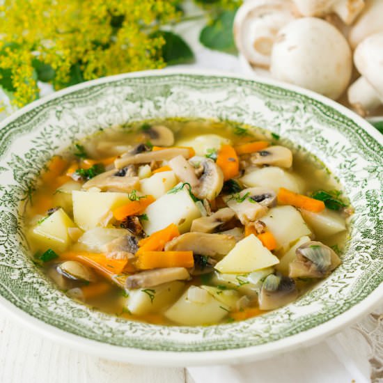 Stewed Potato with Mushrooms