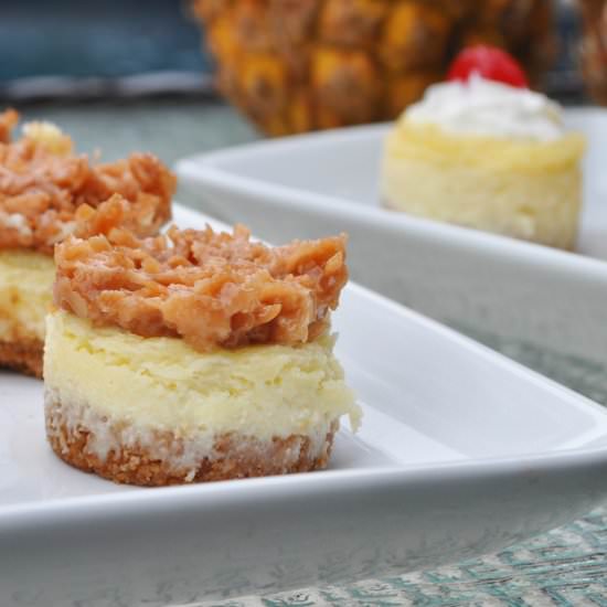 Mini Pina Colada Cheesecakes