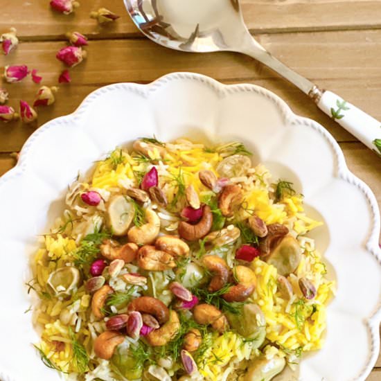 Herbed Rice & Broad Beans