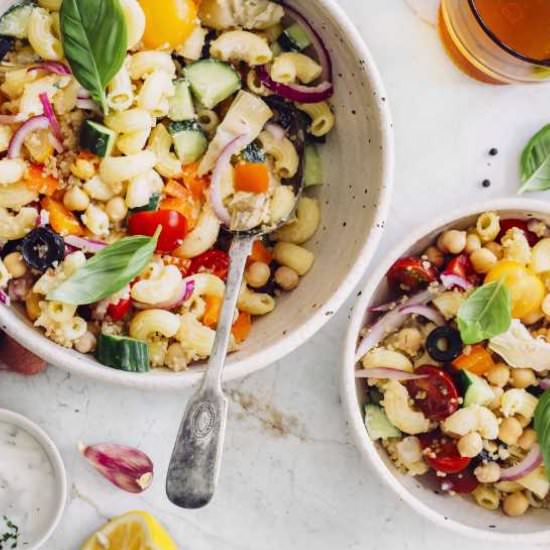 Vegan Mediterranean Pasta Salad