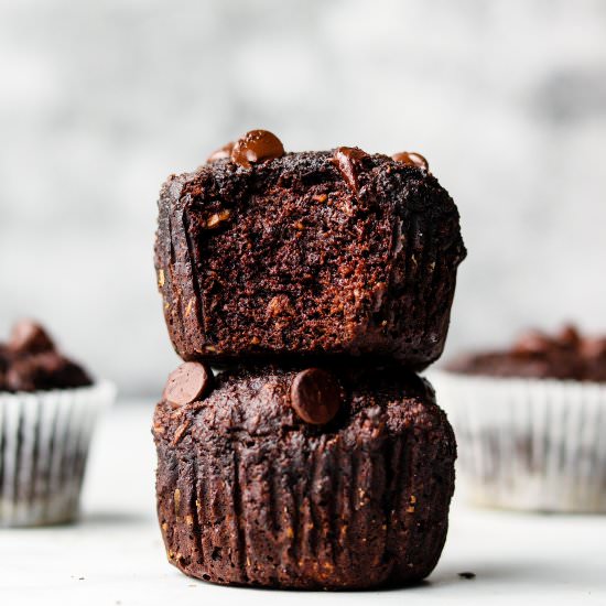 healthy chocolate eggplant muffins