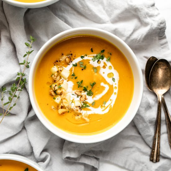 Roasted Carrot and Apple Soup