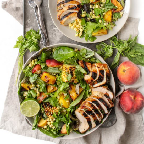 Honey Grilled Chicken & Peach Salad