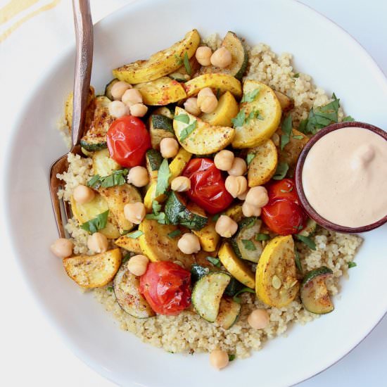 Roasted Summer Squash Bowls