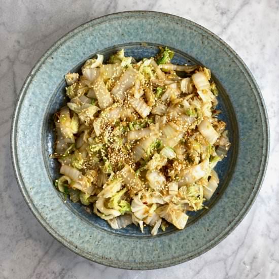 Stir-Fried Napa Cabbage