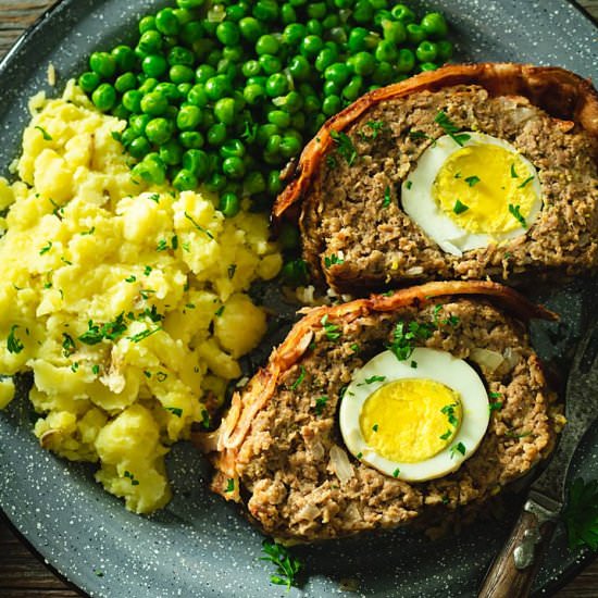 Meatloaf with Hard-Boiled Eggs