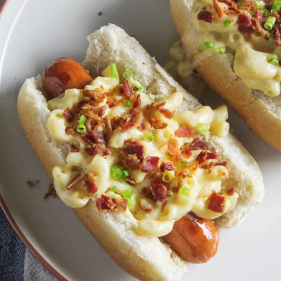 Bacon Mac & Cheese Hot Dogs