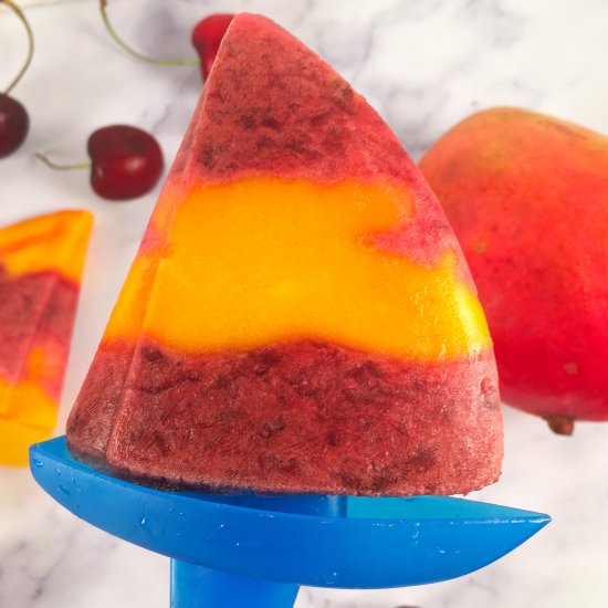 Cherry Mango Popsicles