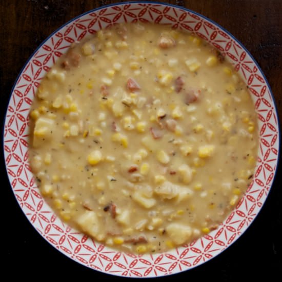 Cheesy Sweet Corn Chowder