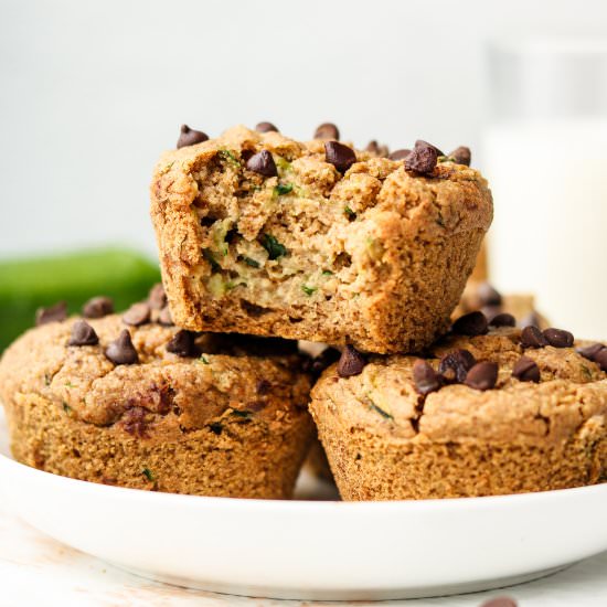 healthy zucchini blender muffins