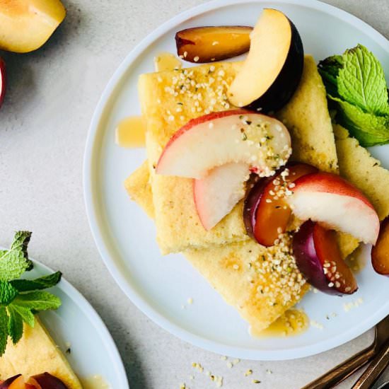Vegan Gluten-Free Sheetpan pancakes
