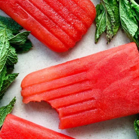 Easy Minty Lime Watermelon Popsicle