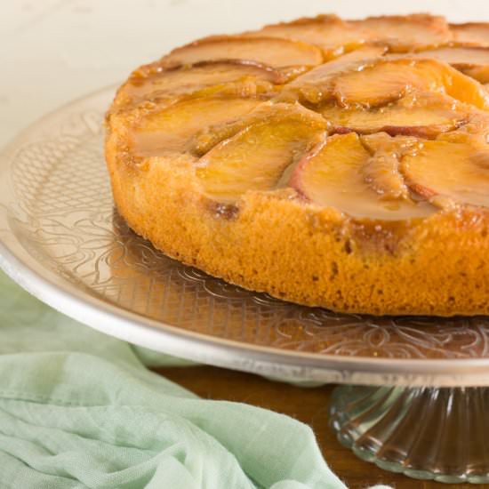 Fresh Peach Upside-down Cake