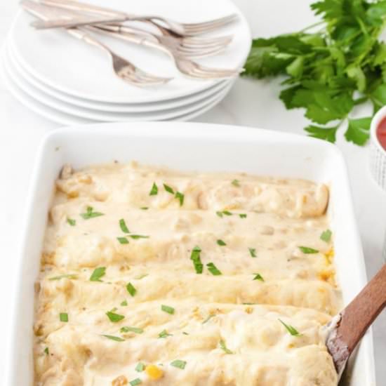 White Chicken Enchiladas