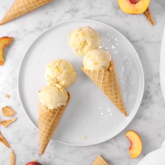 Peaches and Cream Ice Cream