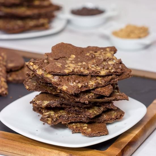 Chocolate Toffee Brownie Crisps