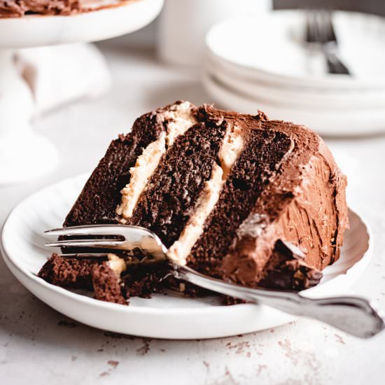 Vegan Chocolate Peanut Butter Cake
