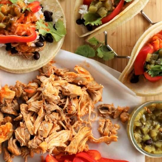 Buffalo Chicken Tacos-Instant Pot