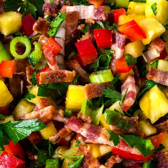 Salmon Pineapple Bacon Salsa