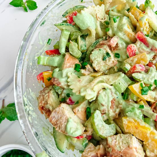creamy pasta salad with chicken
