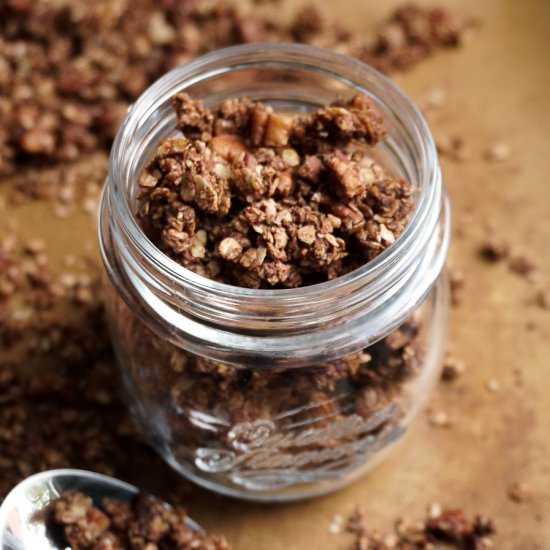 Healthy Chocolate Pecan Granola