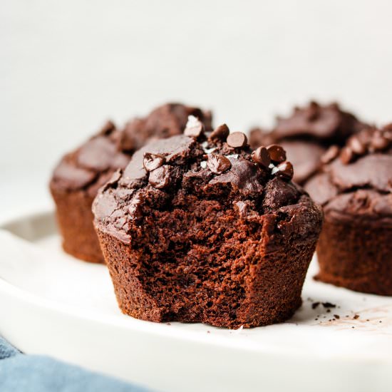 chocolate banana blender muffins