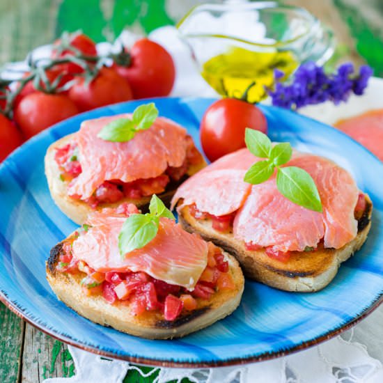 Salmon Bruschetta