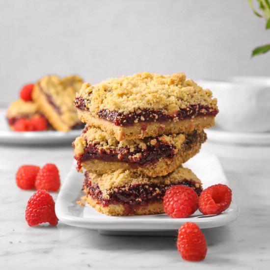 Raspberry Oatmeal Crumble Bars