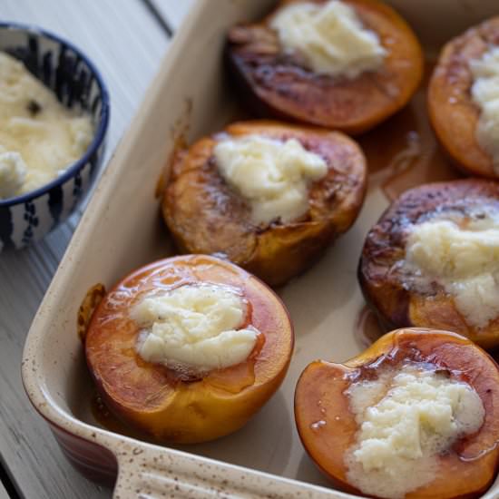 Mascarpone Roasted Peaches