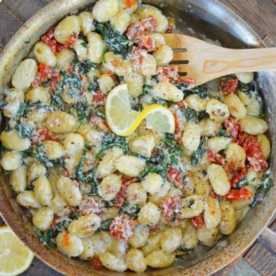 Spinach Pan Fried Gnocchi