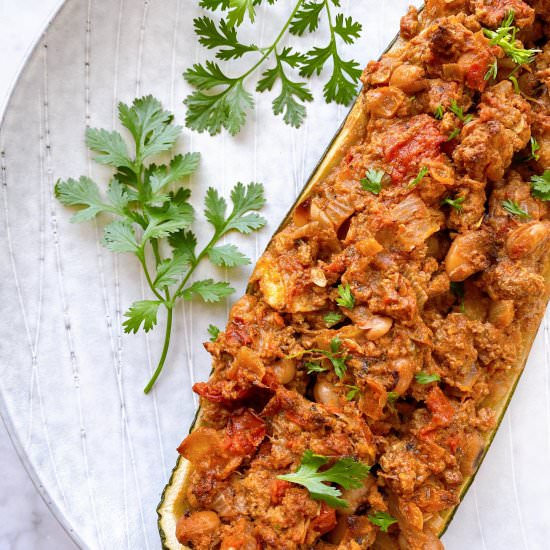 Taco Stuffed Zucchini